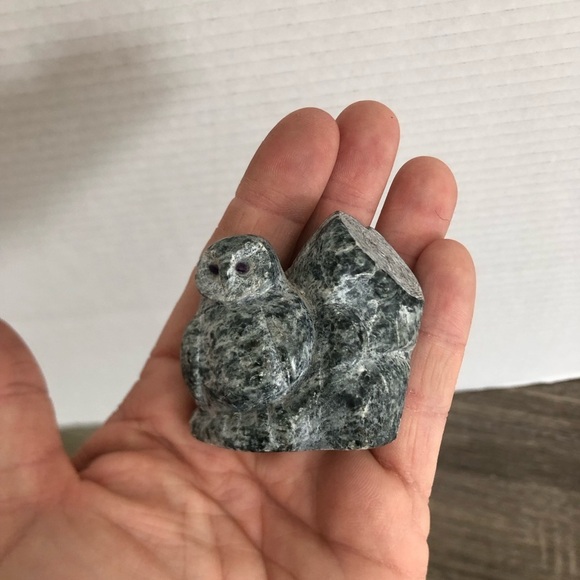 Hand Carved Stone Owl Figurine - Picture 12 of 14